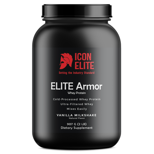 ELITE ARMOR Whey PRO - 2LB Vanilla Milkshake - 24g Protein & 28 Servings