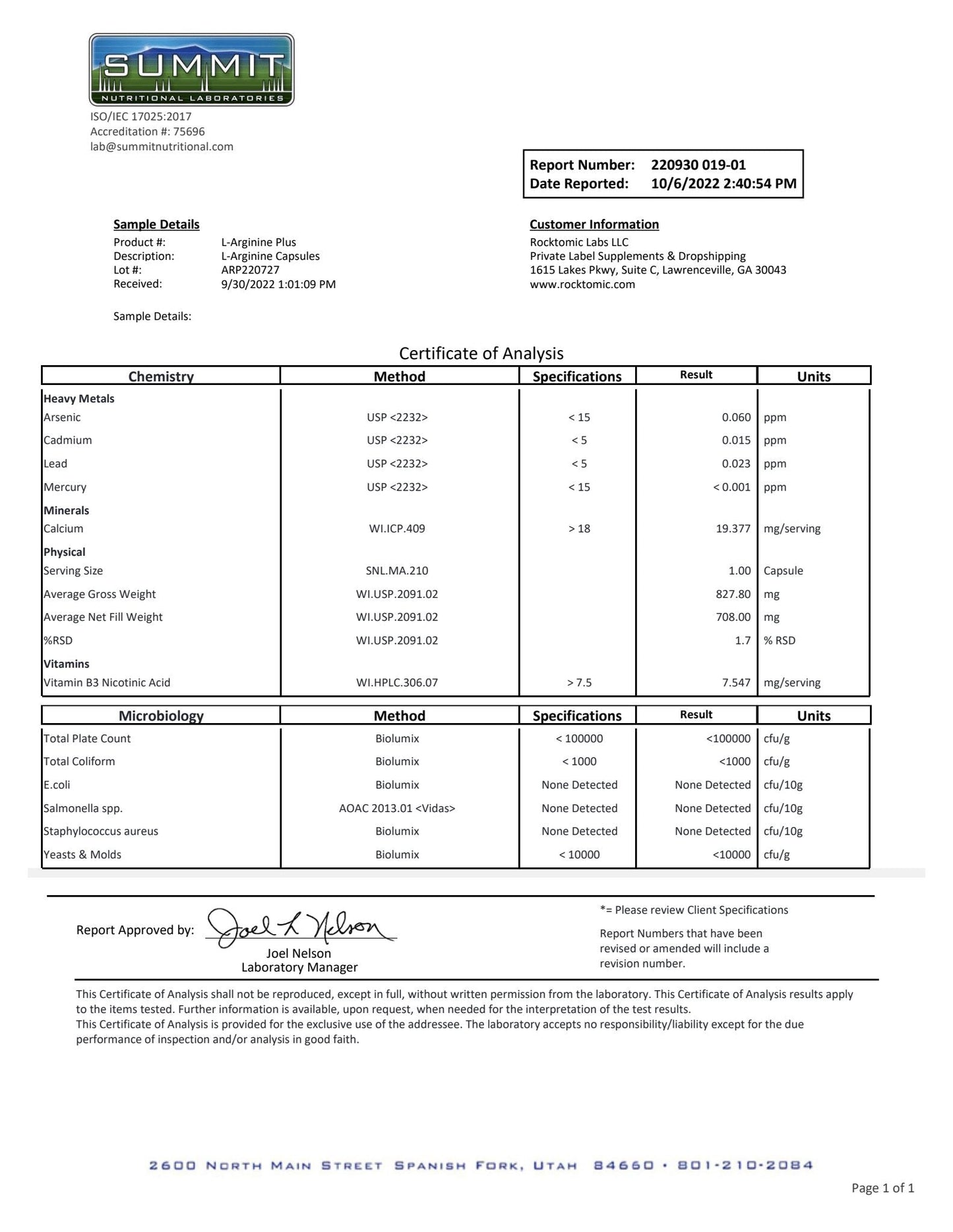 ELITE L-Arginine Complex