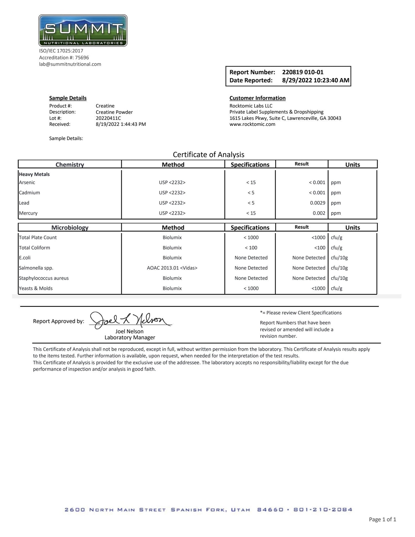 ELITE Strength 100% Pure Creatine Monohydrate