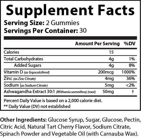 ELITE Zen Ashwagandha Gummies with Vitamin D & Zinc